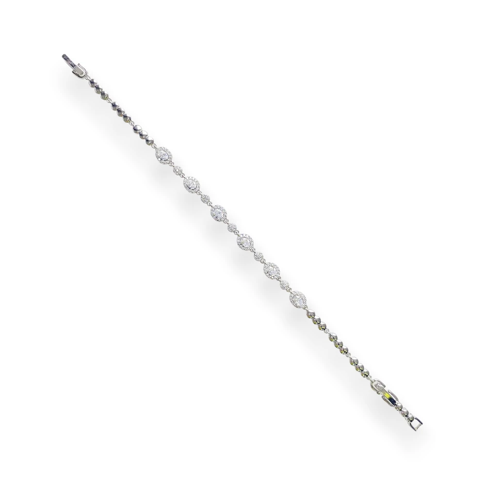 Oval Taşlı Pırlanta Model Bileklik